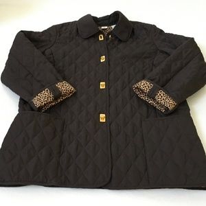 SAKS REAL CLOTHES Quilted Jacket Coat Brown Size 8
